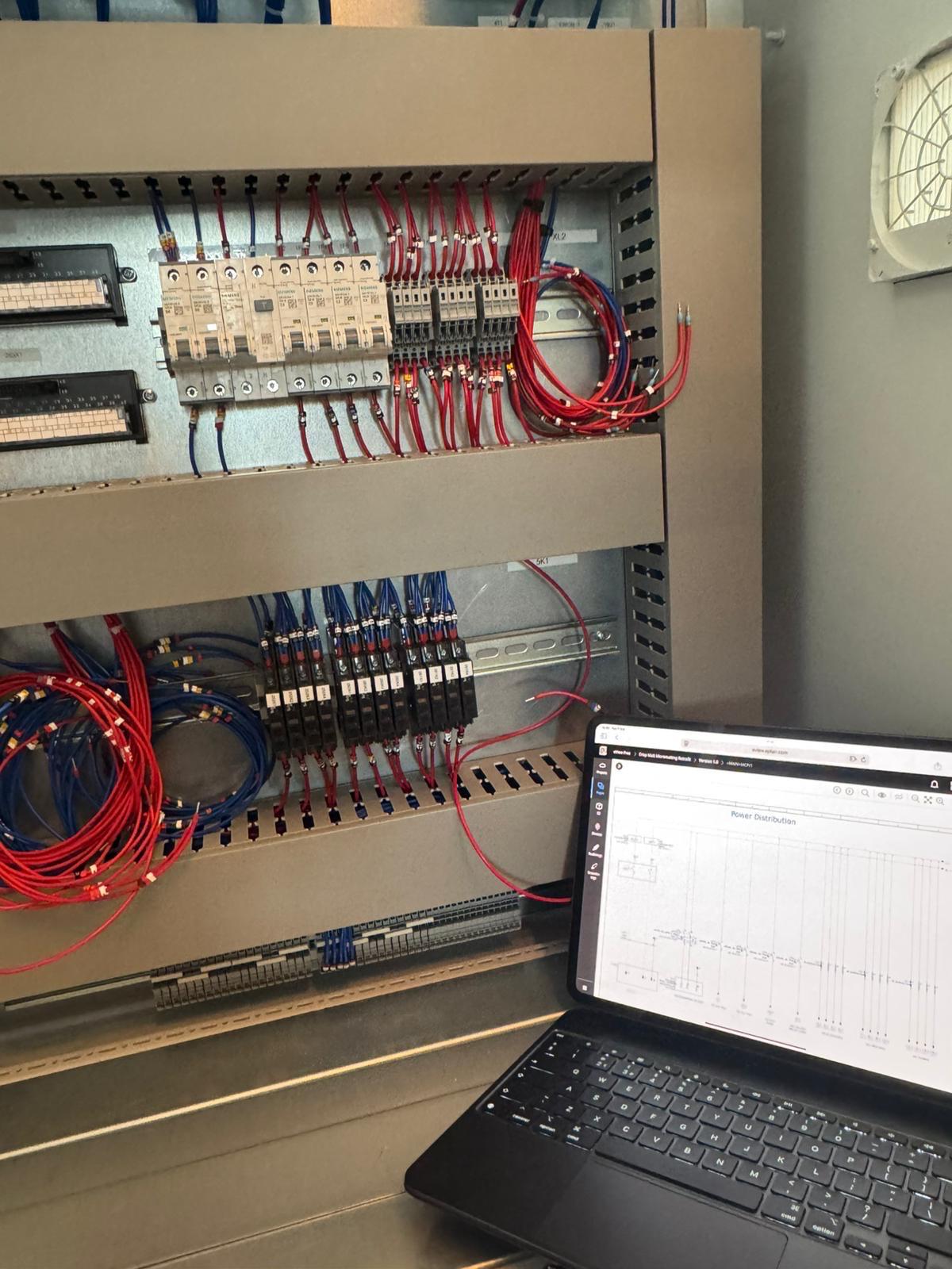 Wiring to drawing
