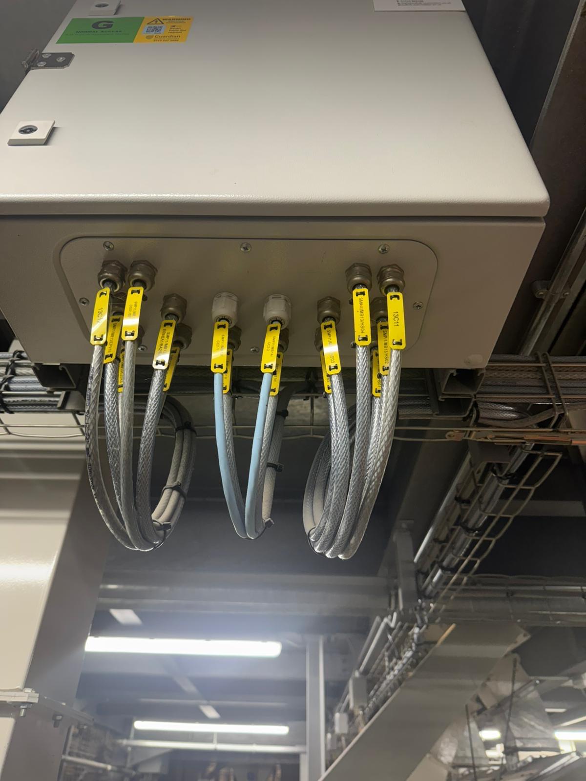 Glanded and labelled
