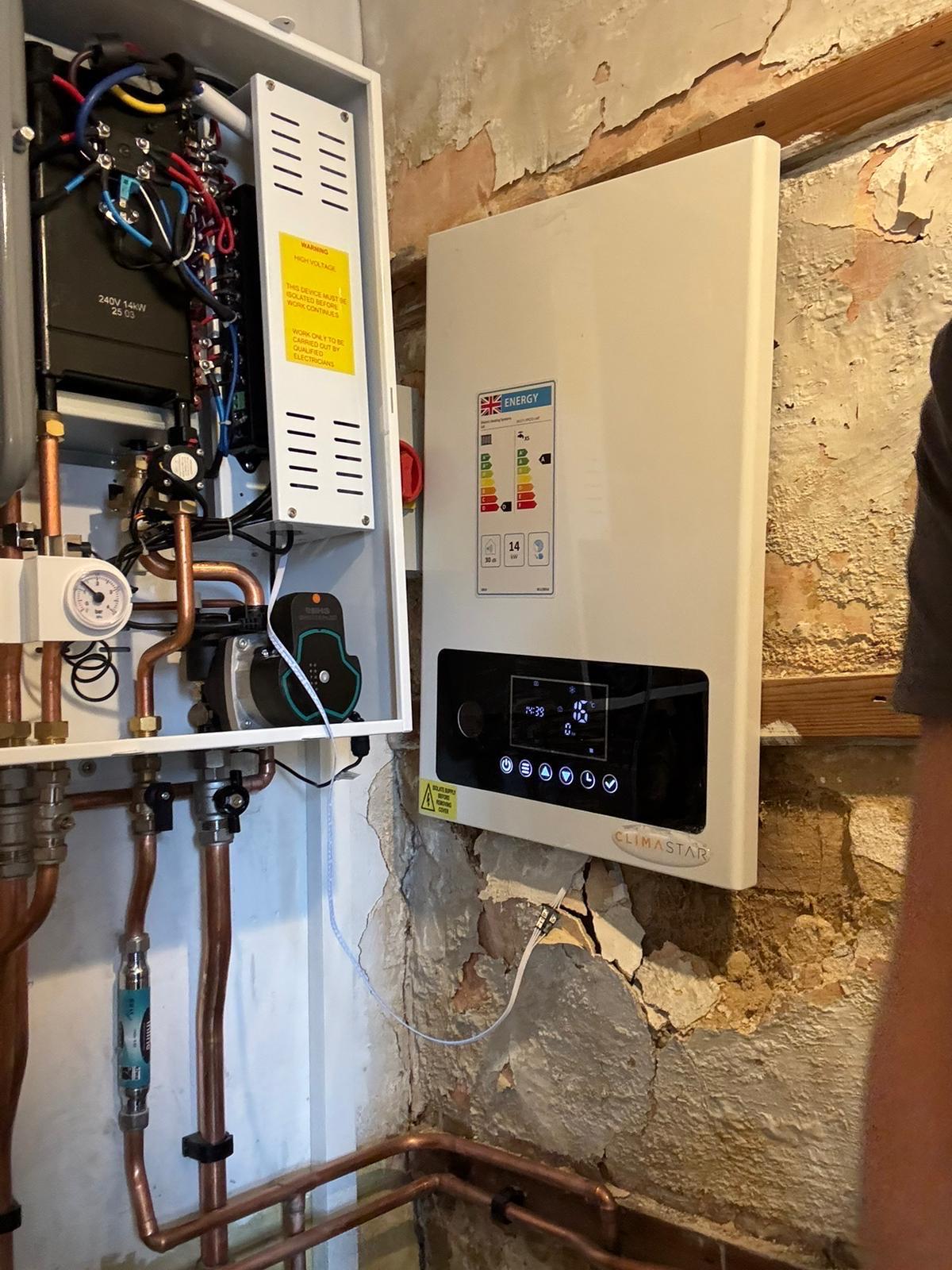 Electric boiler install